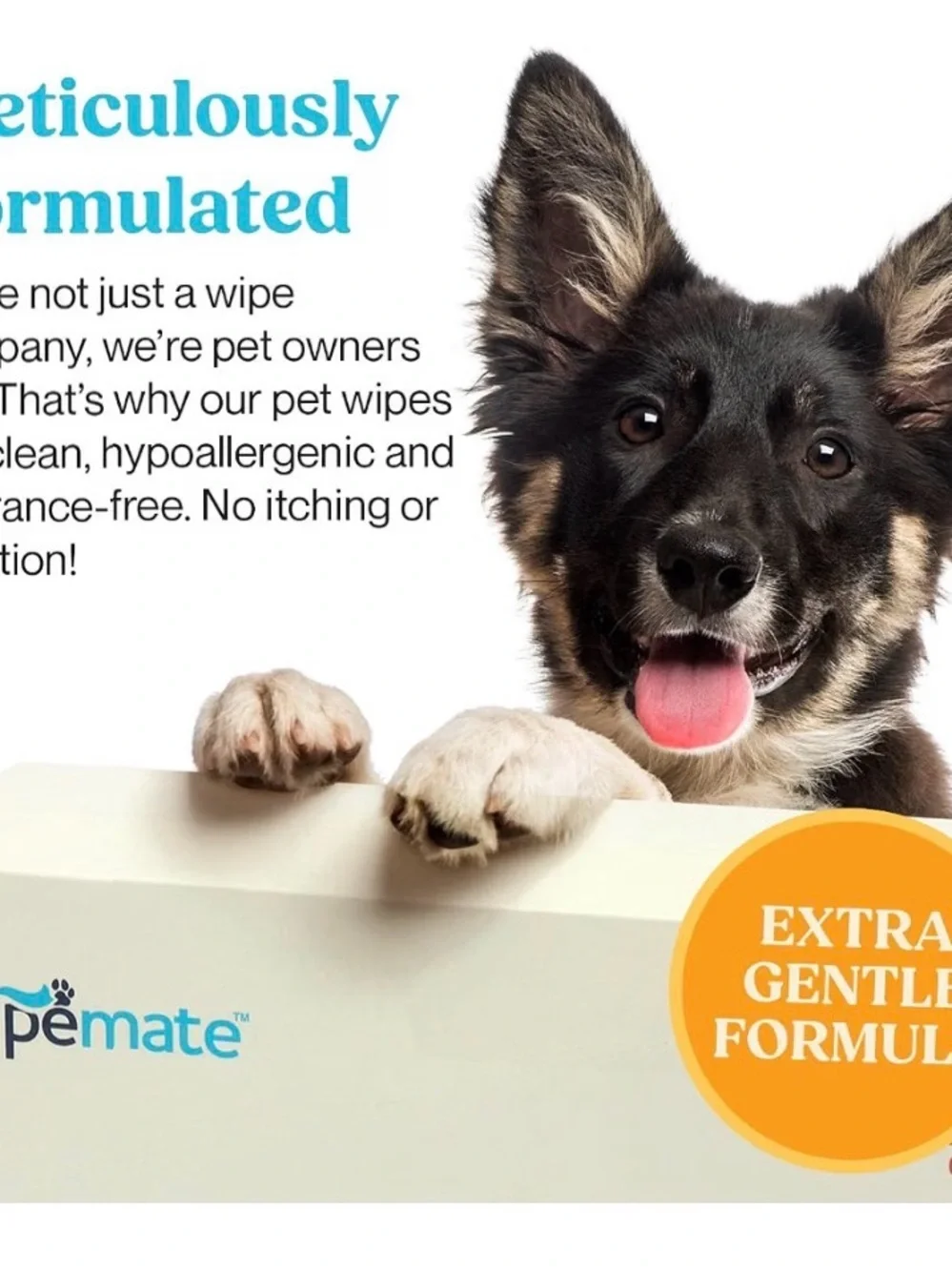Wipemate Pet Wipes - Hypoallergenic No-Rinse Wipes 4 pack ( 400 wipes total)